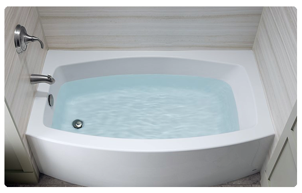 Kohler tub filled with water