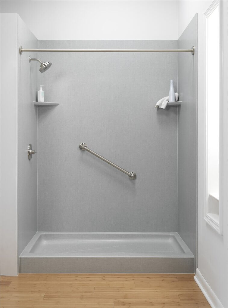 shower with grab bar