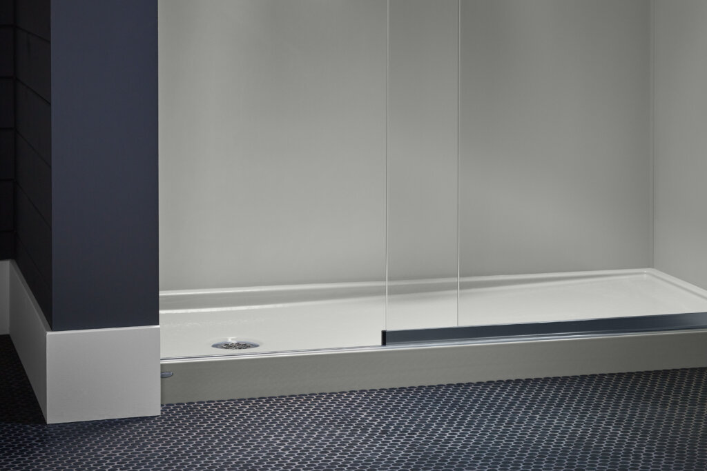 KOHLER LuxStone low entry walk-in shower